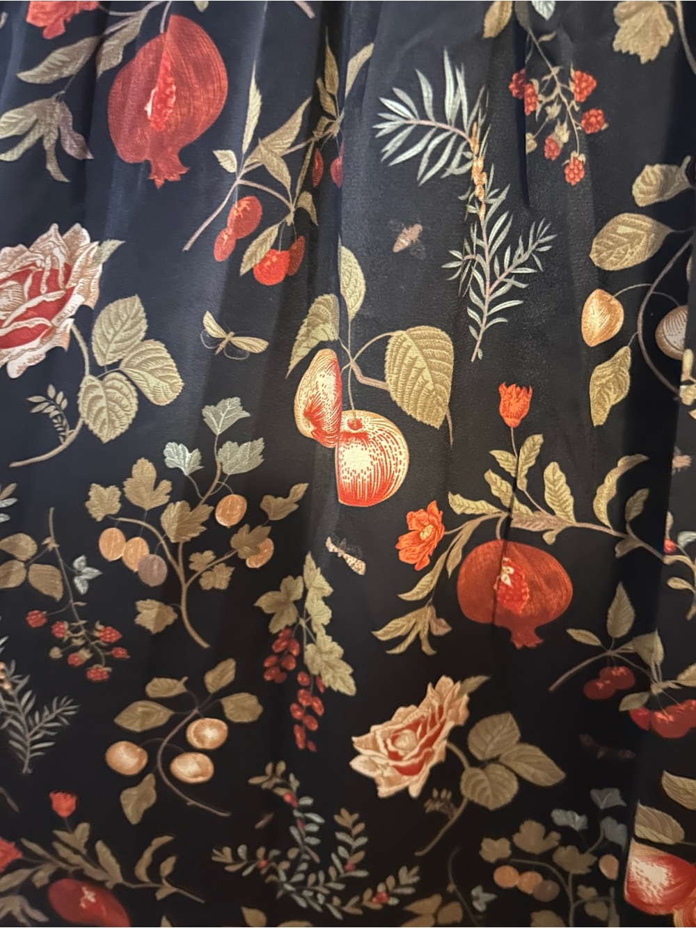 Cider Fruit Square Neck Puff Sleeve Midi Dress Curve & Plus NEW Multicolor - Picture 9 of 13
